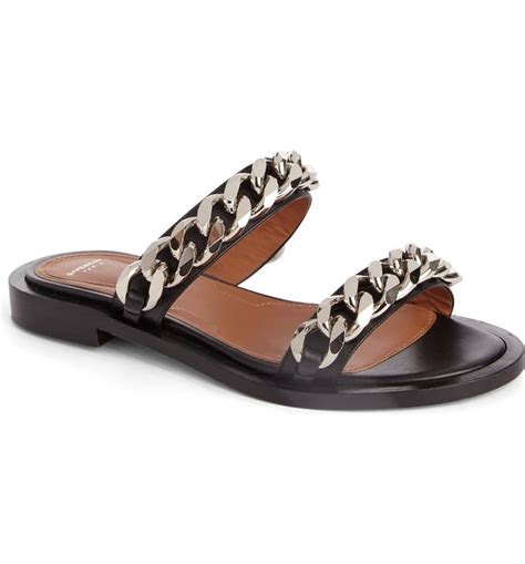 givenchy double chain slide sandal